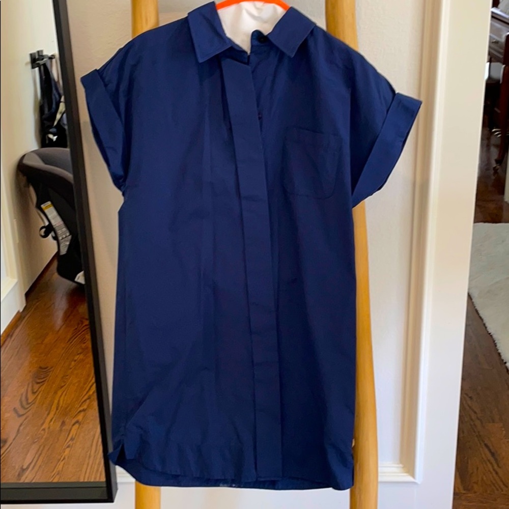 Finley navy shirt dress